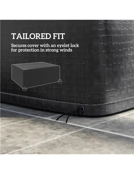 Outsunny Garden Furniture Cover, Waterproof Anti-UV Large Protective Patio Set Covers, 235 x 190 x 90cm, Black