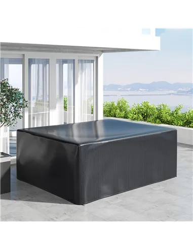 Outsunny Garden Furniture Cover, Waterproof Anti-UV Large Protective Patio Set Covers, 235 x 190 x 90cm, Black