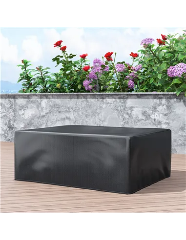 Outsunny Garden Furniture Cover, Waterproof Anti-UV Large Protective Patio Set Covers, 235 x 190 x 90cm, Black