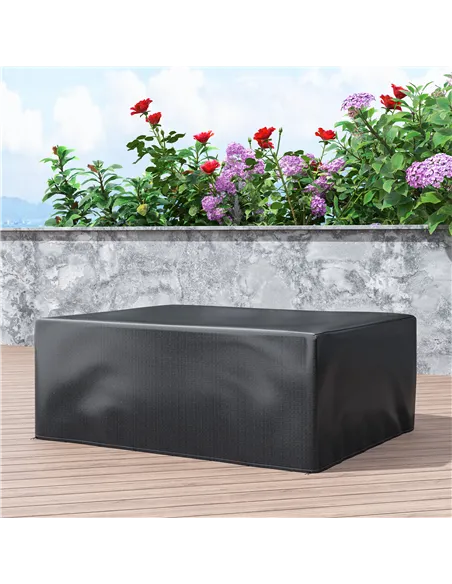 Outsunny Garden Furniture Cover, Waterproof Anti-UV Large Protective Patio Set Covers, 235 x 190 x 90cm, Black