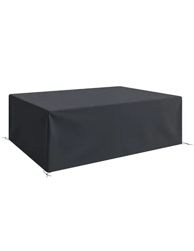 Outsunny 600D Oxford Outdoor Garden Furniture Sofa Set Cover, Waterproof Anti-UV Rattan Sun Lounger Protection Protector Cover, 