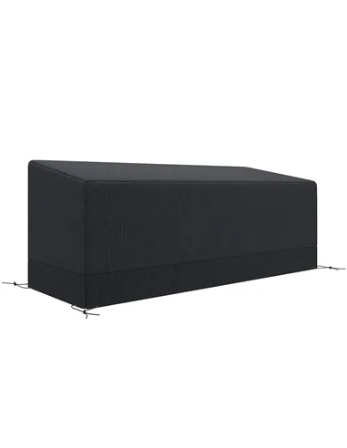 Outsunny Rectangular Patio Garden Furniture Cover Waterproof for 3 Seater Sofa Bistro Set, UV Resistant Protection 600D Oxford F