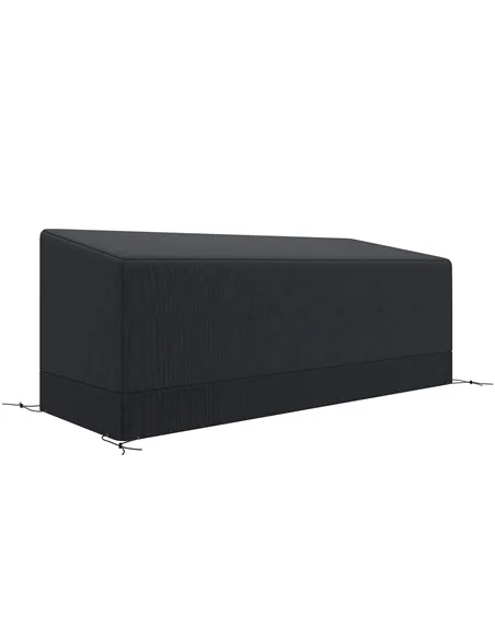 Outsunny Rectangular Patio Garden Furniture Cover Waterproof for 3 Seater Sofa Bistro Set, UV Resistant Protection 600D Oxford F