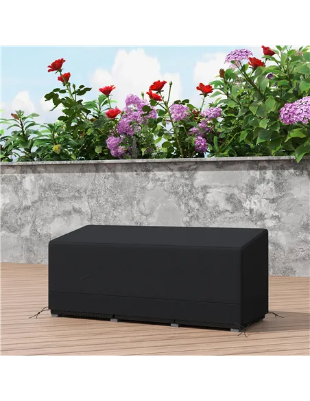 Outsunny Rectangular Patio Garden Furniture Cover Waterproof for 3 Seater Sofa Bistro Set, UV Resistant Protection 600D Oxford F