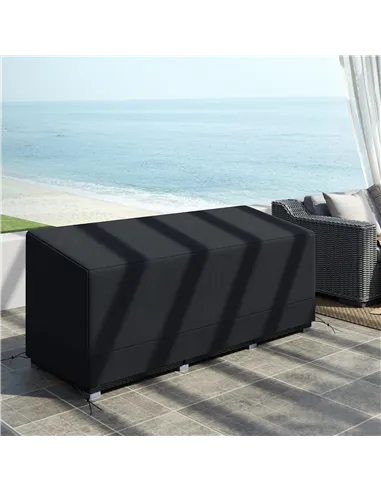 Outsunny Rectangular Patio Garden Furniture Cover Waterproof for 3 Seater Sofa Bistro Set, UV Resistant Protection 600D Oxford F