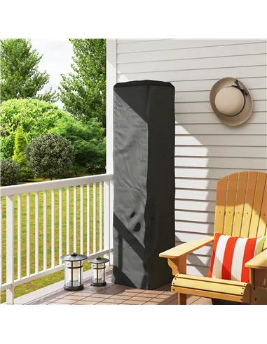 Outsunny Heavy Duty Gas Pyramid Patio Heater Cover, Full Length Outdoor Heater Cover Protector, UPF 30+ Oxford Fabric with Zippe