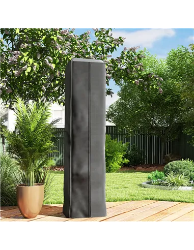 Outsunny Heavy Duty Gas Pyramid Patio Heater Cover, Full Length Outdoor Heater Cover Protector, UPF 30+ Oxford Fabric with Zippe