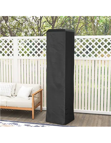 Outsunny Heavy Duty Gas Pyramid Patio Heater Cover, Full Length Outdoor Heater Cover Protector, UPF 30+ Oxford Fabric with Zippe