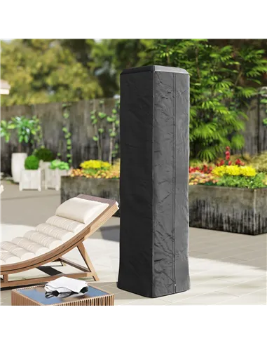 Outsunny Heavy Duty Gas Pyramid Patio Heater Cover, Full Length Outdoor Heater Cover Protector, UPF 30+ Oxford Fabric with Zippe