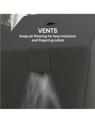 Outsunny BBQ Cover for Rectangular Gas Grill, 600D UPF30+ Oxford Fabric Barbecue Cover for Waterproof Protection Rip-Proof, with