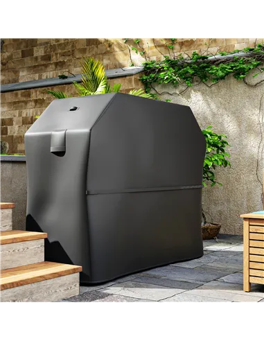 Outsunny BBQ Cover for Rectangular Gas Grill, 600D UPF30+ Oxford Fabric Barbecue Cover for Waterproof Protection Rip-Proof, with