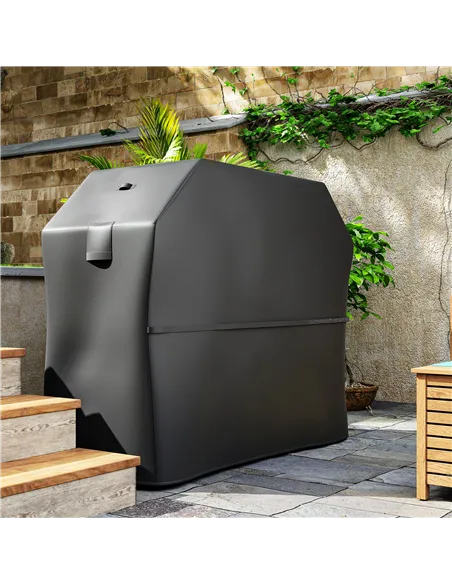 Outsunny BBQ Cover for Rectangular Gas Grill, 600D UPF30+ Oxford Fabric Barbecue Cover for Waterproof Protection Rip-Proof, with