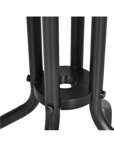 Outsunny Bistro Coffee Table Outdoor Tempered Glass Top Table Garden Round Dining Table - 60cm Diameter