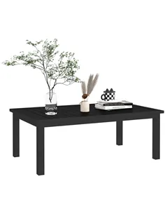Outsunny 100cm x 60cm Aluminium Outdoor Coffee Table - Black
