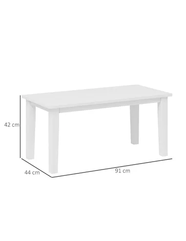 Outsunny Outdoor Garden Coffee Table, HDPE All-Weather Rectangular Outdoor Garden Table with Slatted Tabletop for Patio, Balcony