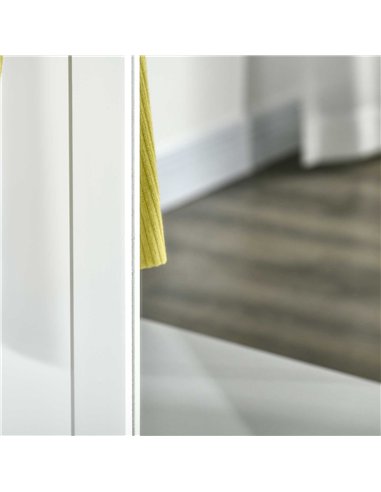 HOMCOM Hallway Furniture Set Shoe Bench Storage Mirror Cabinet Coat Rack Multiple Cubes Hangers Organiser Shelves w/ 4 Hooks