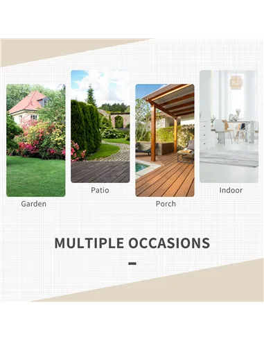 Outsunny 3 Pieces Rattan Bistro Set with Furniture Cover, Wicker Garden Furniture Set, Glass Top Coffee Table and Chairs with Cu