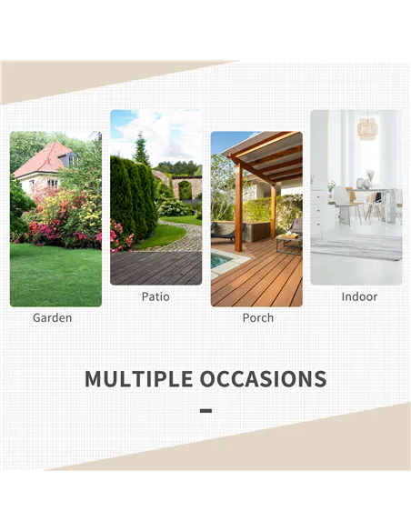 Outsunny 2-Seater Rattan Table Chair Bistro Garden Furniture Set Wicker Table Outdoor Patio