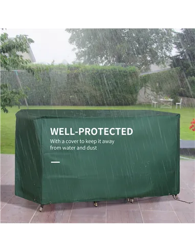 Outsunny 2-Seater Rattan Table Chair Bistro Garden Furniture Set Wicker Table Outdoor Patio