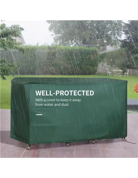 Outsunny 2-Seater Rattan Table Chair Bistro Garden Furniture Set Wicker Table Outdoor Patio