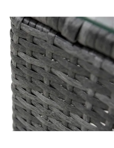 Outsunny 2-Seater Rattan Table Chair Bistro Garden Furniture Set Wicker Table Outdoor Patio