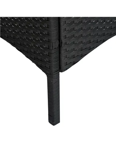 Outsunny 2 Seater Rattan Bistro Set, Steel-Black