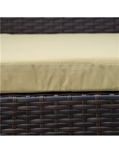 Outsunny 3 pcs PE Rattan Wicker Garden Furniture Patio Bistro Set Weave Conservatory Sofa Coffee Table and Chairs Set Beige