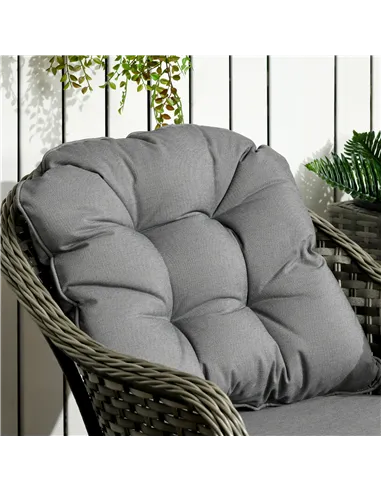 Outsunny 3 Pieces Rattan Bistro Set, Wicker Garden Bistro Set, Glass Top Balcony Table and Chairs with Cushions for Outdoor, Pat