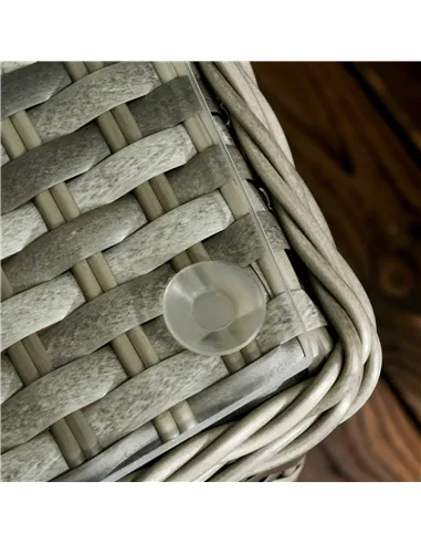 Outsunny 3 Pieces Rattan Bistro Set, Wicker Garden Bistro Set, Glass Top Balcony Table and Chairs with Cushions for Outdoor, Pat