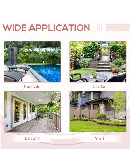 Outsunny Garden Small Folding Square Rattan Coffee Table Bistro Balcony Outdoor Wicker Weave Side Table 40Hx40Lx40Wcm, Natural