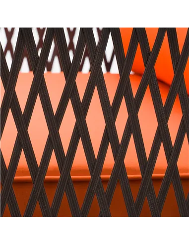 Outsunny 3 Pieces Rattan Bistro Set with Glass Top Coffee Table, Chairs and Cushions for Outdoor, Patio, Balcony, Orange