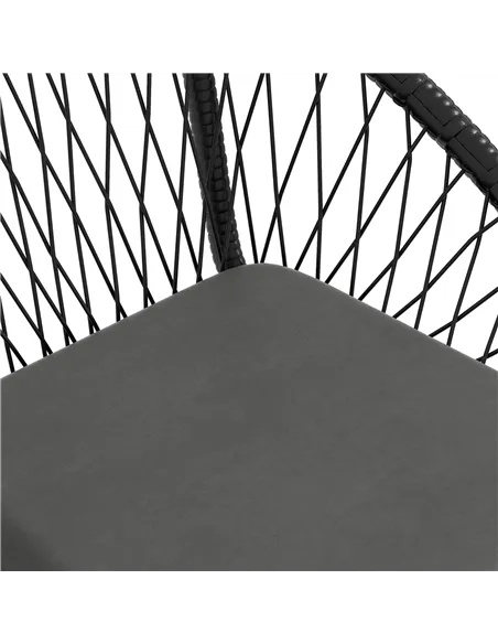 Outsunny Three-Piece Rattan Bistro Set - Black