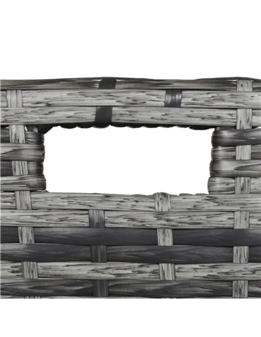 Outsunny 10 Seater Rattan Cube Garden Furniture Set with Parasol Hole, Rattan Dining Set with Cushions, Outdoor Dining Table and