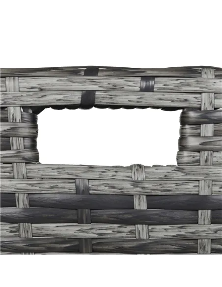 Outsunny 10 Seater Rattan Cube Garden Furniture Set with Parasol Hole, Rattan Dining Set with Cushions, Outdoor Dining Table and