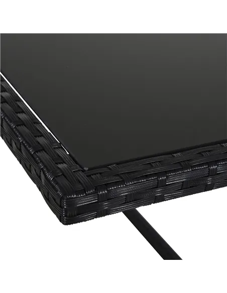 Outsunny 8 Seater Rattan Cube Garden Furniture Set, Rattan Dining Set with Cushions, Outdoor Dining Table and Chairs with 4 Armc