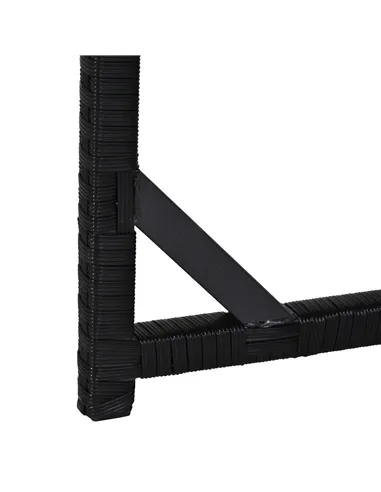 Outsunny 8 Seater Rattan Cube Garden Furniture Set, Rattan Dining Set with Cushions, Outdoor Dining Table and Chairs with 4 Armc