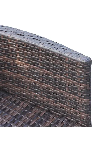 Outsunny 6 Seater Rattan Dining Set with Cushions, Rattan Garden Furniture Set with 6 Armchairs, Rectangular Glass Top Table, Ou