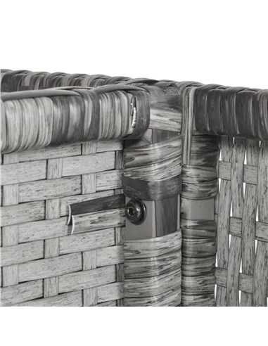 Outsunny 8-Seater Rattan Dining Set Garden Furniture Cushion Seat Woven Rattan Grey