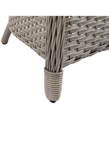 Outsunny 4 Seater Rattan Garden Furniture Set with Cushions, Round PE Rattan Dining Set with Glass-Top Table, Umbrella Hole, Out