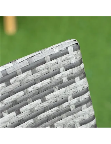 Outsunny 7-Piece Rattan Garden Furniture Set with Cushions, 6 Seater Garden Table and Chairs, Rattan Dining Set with 6 Armchairs