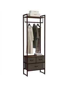HOMCOM Compact Clothes Rail, with Drawers and Shelf