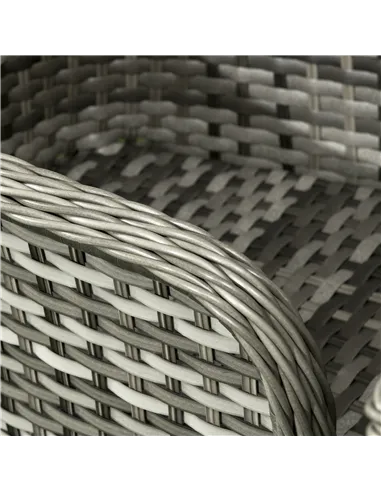 Outsunny Seven-Piece Rattan Dining Set - Grey