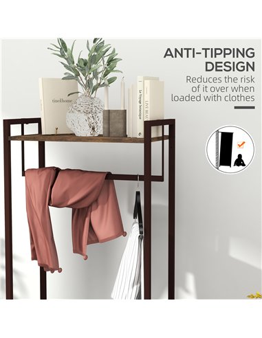 HOMCOM Compact Clothes Rail, with Drawers and Shelf