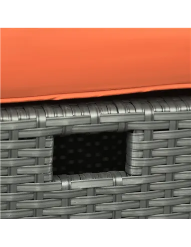 Outsunny Six-piece Outdoor Rattan Dining Set, Outdoor Sofa Set with Reclining Armchairs and Mental Frame, Orange