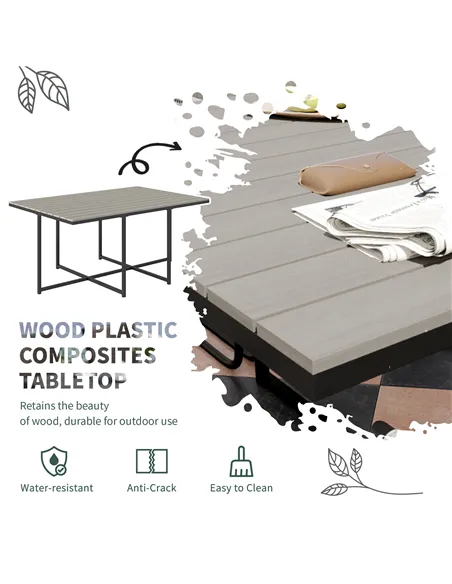 Outsunny 10 Seater Rattan Cube Garden Furniture Set, Rattan Dining Set with Cushions, Outdoor Dining Table and Chairs with 6 Arm