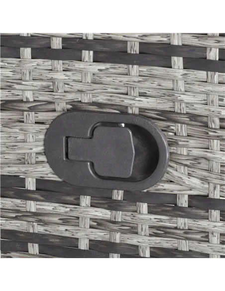 Outsunny 2 Seater Patio Wicker Chaise Lounge Sofa Set with Fabric Cushion, Grey