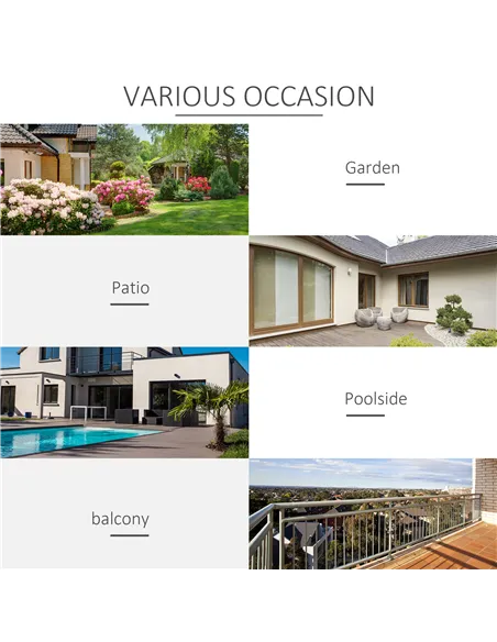 Outsunny 8-Seater Outdoor PE Rattan Sofa Set Conversation Set w/ Fire Pit Table, L-Shape Sofa, Footstool and Furniture Cover