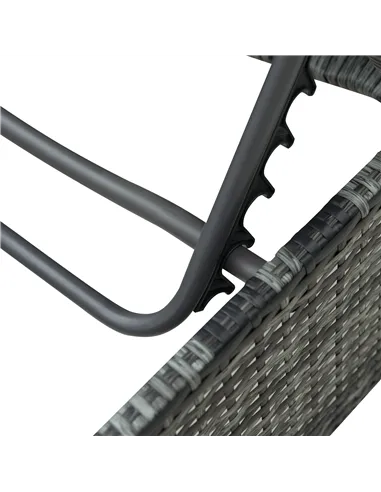 Outsunny 5 PCS Outdoor Rattan Wicker Sofa Sets Reclining Sofa Adjustable Canopy & Side Table Dining Table Set Sectional Conversa