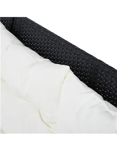 Outsunny 8-Seater Garden Rattan Furniture Rattan Corner Dining Sofa Set Wicker Conservatory Furniture Lawn Patio Coffee Table Fo