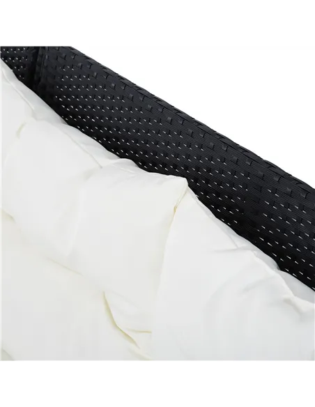 Outsunny 8-Seater Garden Rattan Furniture Rattan Corner Dining Sofa Set Wicker Conservatory Furniture Lawn Patio Coffee Table Fo